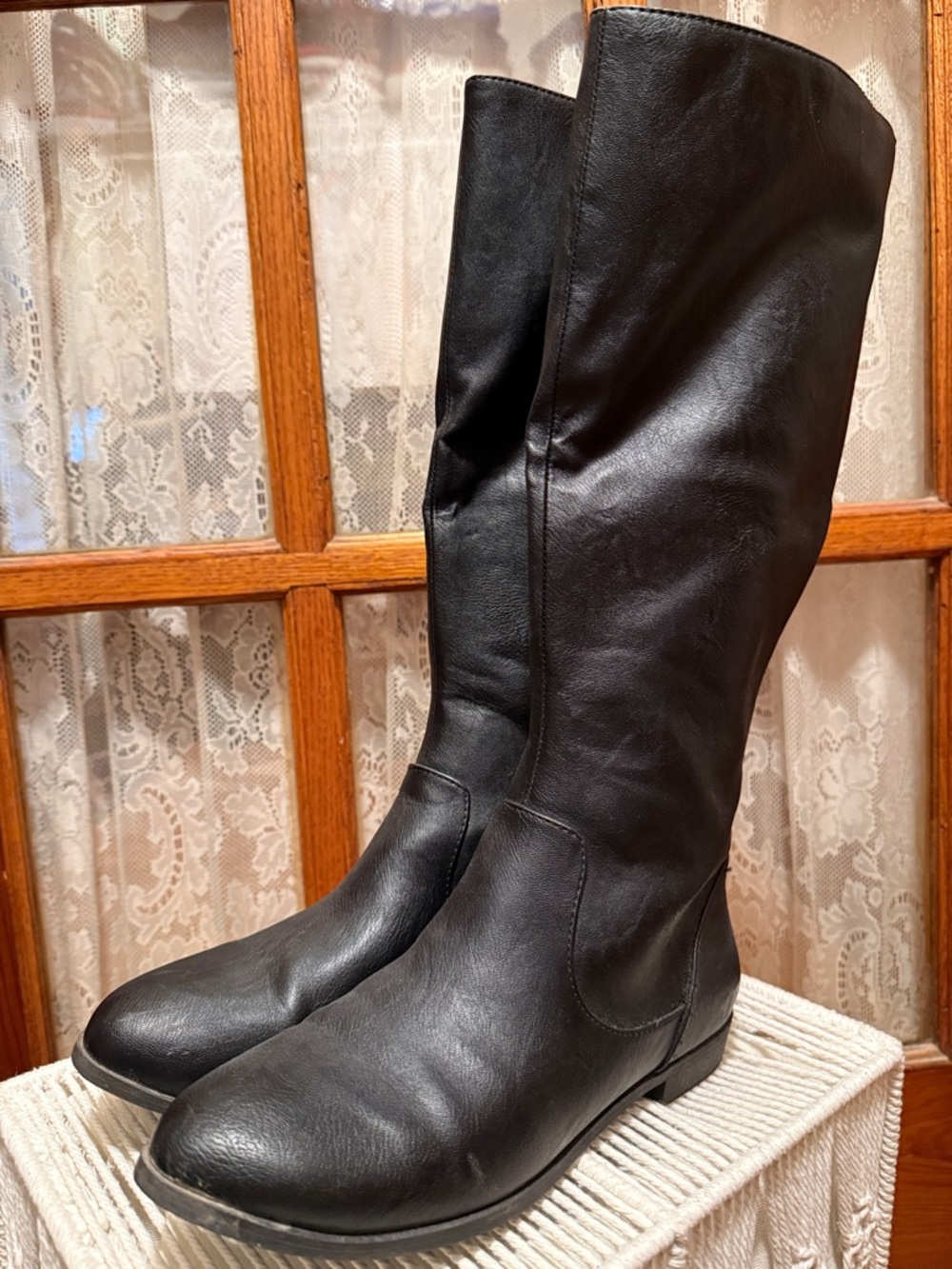 Classic Tall Black Leather Boots